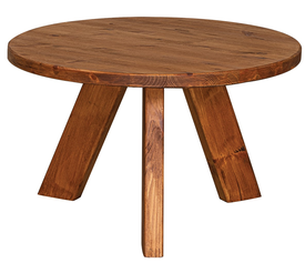 Ξύλινο Στρογγυλό Τραπέζι Απο Ξύλο Πέυκου 80 x 40cm
