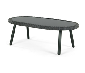 JONAH ΤΡΑΠΕΖΑΚΙ ΣΑΛΟΝΙΟΥ ΑΝΘΡΑΚΙ RATTAN 100Χ52Χ37cm