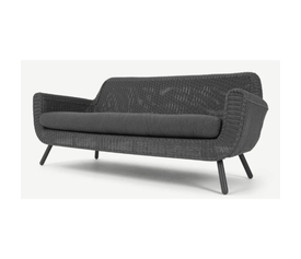 JONAH ΚΑΝΑΠΕΣ 3Θ ΑΝΘΡΑΚΙ RATTAN 200Χ86Χ82cm