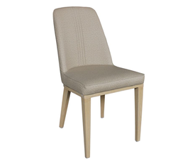 CASTER Καρέκλα Τραπεζαρίας Κουζίνας, Μέταλλο Βαφή Φυσικό Linen PU Μπέζ