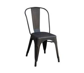 RELIX Καρέκλα-Pro, Στοιβαζόμενη, Μέταλλο Βαφή Antique Black