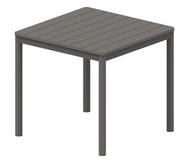 Dark Grey Τραπέζι Πολυπροπυλένιου Με UV Προστασία 80 x 80cm