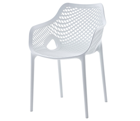 Λευκή Στοιβαζόμενη Πολυθρόνα Πολυπροπυλένιου Με UV Προστασία