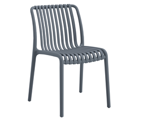 Dark Grey Στοιβαζόμενη Καρέκλα Πολυπροπυλένιου Με UV Προστασία