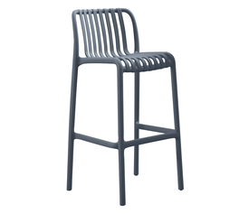 Dark Grey Σκαμπό Μπάρ Πολυπροπυλένιου Με UV Προστασία