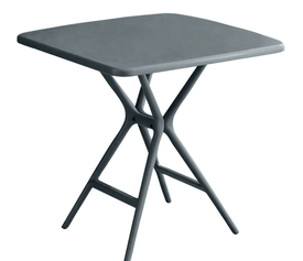 Dark Grey Τραπέζι Πολυπροπυλένιου Με UV Προστασία 72 x 72cm