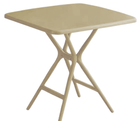 Taupe Τραπέζι Πολυπροπυλένιου Με UV Προστασία 72 x 72cm