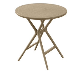 Στρογγυλό Taupe Τραπέζι Πολυπροπυλενίου Με Uv Προστασία 68 x 70(h)cm