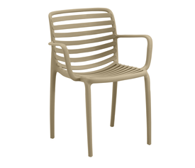 Taupe Στοιβαζόμενη Πολυθρόνα Πολυπροπυλένιου Με UV Προστασία