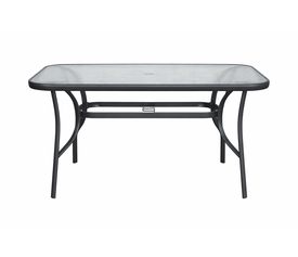 Γκρί Μεταλλικό Παραλ/μο Τραπέζι Με Τζάμι 150 x 90 x 70(h)cm