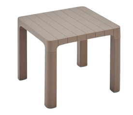 Καφέ Τετράγωνο Βοηθητικό Τραπεζάκι Πολυπροπυλενίου Με Uv Προστασία 45 x 45 x 40(H)cm