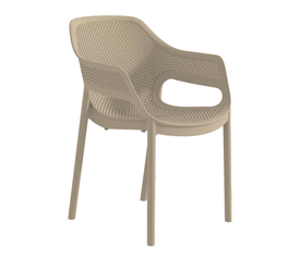 Taupe Στοιβαζόμενη Πολυθρόνα Πολυπροπυλένιου Με UV Προστασία