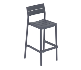 Dark Grey Σκαμπό Μπάρ Πολυπροπυλένιου Με UV Προστασία