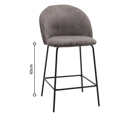 VOTSALO ΣΚΑΜΠΟ BAR ΓΚΡΙ 51.5x56x95cm
