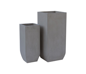 FLOWER POT-1  Set 2 τεμαχίων Cement Grey