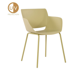 SEDIA ΚΑΡΕΚΛΑ ΚΙΤΡΙΝΟ PASTEL 58x51x79.5cm