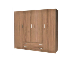Ντουλάπα τετράφυλλη 200x180x60 καρυδί
