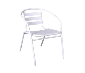FUNKY Πολυθρόνα Μέταλλο - Αλουμίνιο Βαφή Άσπρο