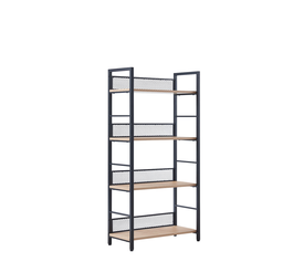 NEST ΒΙΒΛΙΟΘΗΚΗ ΦΥΣΙΚΟ ΜΑΥΡΟ 60x28x121cm