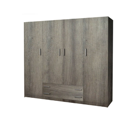 Ντουλάπα τετράφυλλη 200x180x60 σταχτί