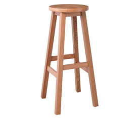 ΟΞΙΑ Σκαμπό BAR Τετράγωνο, Λούστρο Φυσικό