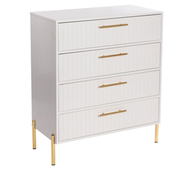 FINO Συρταριέρα με 4 Συρτάρια, Άσπρο