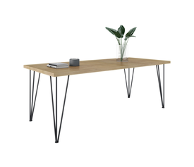 Ίρις Τραπέζι Τραπεζαρίας με Μεταλλικά Πόδια Ελληνικής Κατασκευής 160x90xH78cm ALN