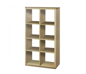 Κυβική βιβλιοθήκη 2x4 75cm δρυς