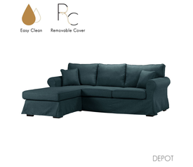 ASHLEY ΚΑΝΑΠΕΣ ΓΩΝΙΑ ΑΡΙΣΤΕΡΗ ΜΕ ΑΠΟΣΥΡΟΜΕΝΟ ΜΠΛΕ 236x171x91