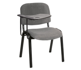 SIGMA Καρέκλα - Θρανίο Μέταλλο Βαφή Μαύρο, Ύφασμα Γκρι