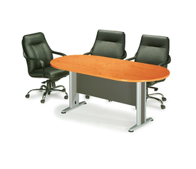 ΣΥΝΕΔΡΙΟΥ Τραπέζι Οβάλ Απόχρωση Dark Grey - Cherry