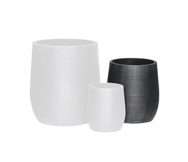 FLOWER POT-16 Φ33x37cm, Cement Απόχρωση Anthracite