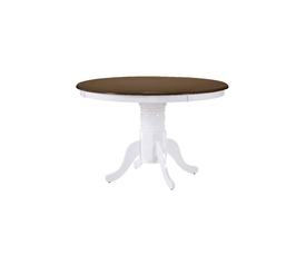 NIRVANA Τραπέζι Τραπεζαρίας Κουζίνας, Επεκτεινόμενο, Άσπρο - Καρυδί