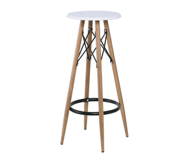 MACK Σκαμπό BAR, Μέταλλο Βαφή Φυσικό, Κάθισμα Απόχρωση Άσπρο