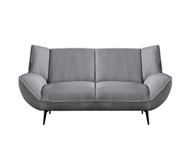 EMERALD Καναπές 2-θέσιος Σαλονιού - Καθιστικού, Ύφασμα Κοτλέ Γκρι