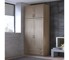 Ντουλάπα 2Φυλλη με Πατάρι 102x60xH233cm