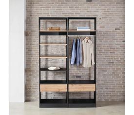 SYSTEM ΝΤΟΥΛΑΠΑ ΜΑΥΡΟ SONOMA 90x50x180