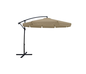 ΟΜΠΡΕΛΑ HANGING Αλουμινίου Σκελετός Ανθρακί, Ύφασμα Μπεζ, Βάση Μέταλλο Βαφή Ανθρακί