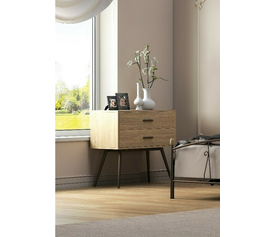 KPS/ K07 ΜΟΡΦΕΑΣ ΤΟΥΑΛΕΤΑ ΜΕ 2 ΣΥΡΤΑΡΙΑ ΞΥΛΟ-ΜΕΤΑΛΛΟ 90Χ40Χ76 ΕΚ