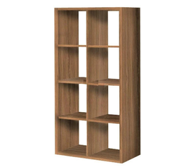 Κυβική βιβλιοθήκη 2x4 75cm καρυδί
