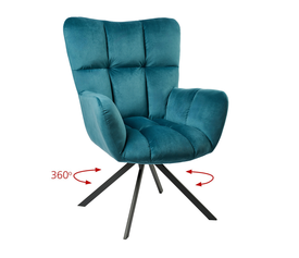 Πολυθρόνα Hilda Πετρόλ 62 x 72 x 88