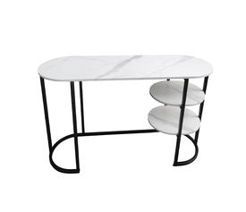 GUSTO ΚΟΝΣΟΛΑ ΓΡΑΦΕΙΟ ΛΕΥΚΟ ΜΕ ΟΨΗ ΜΑΡΜΑΡΟΥ 120x40x75