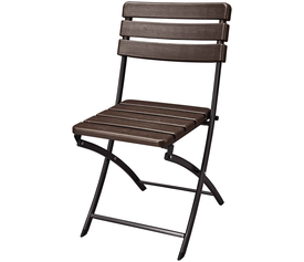 ΚΑΡΕΚΛΑ ΜΕΤΑΛΛΙΚΗ CATERING ΠΤΥΣΣΟΜΕΝΗ ΕΝΙΣΧΥΜΕΝΗ ΣΠΑΣΤΗ  ΣΕ ΑΠΟΜΙΜΗΣΗ ΞΥΛΟΥ-ΔΙΑΣΤΑΣΕΙΣ: W40xD36,7xH81cm