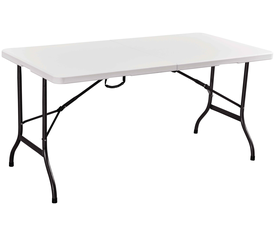 ΤΡΑΠΕΖΙ ΜΕΤΑΛΛΙΚΟ  CATERING  ΒΑΛΙΤΣΑ ΠΤΥΣΣΟΜΕΝΟ ΛΕΥΚΟ-ΔΙΑΣΤΑΣΕΙΣ: L152xW74,5xH72cm