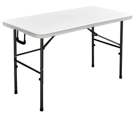 ΤΡΑΠΕΖΙ ΜΕΤΑΛΛΙΚΟ CATERING  ΒΑΛΙΤΣΑ ΠΤΥΣΣΟΜΕΝΟ ΛΕΥΚΟ-ΔΙΑΣΤΑΣΕΙΣ: 122x60x74cm