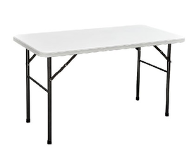 ΤΡΑΠΕΖΙ ΜΕΤΑΛΛΙΚΟ CATERING ΜΟΝΟΚΟΜΜΑΤΟ ΠΤΥΣΣΟΜΕΝΟ ΛΕΥΚΟ L122xW60xH74cm
