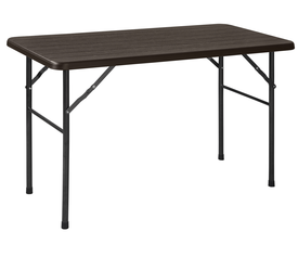 ΤΡΑΠΕΖΙ ΜΕΤΑΛΛΙΚΟ  CATERING  ΜΟΝΟΚΟΜΜΑΤΟ  ΠΤΥΣΣΟΜΕΝΟ ΣΕ ΑΠΟΜΙΜΗΣΗ ΞΥΛΟΥ-ΔΙΑΣΤΑΣΕΙΣ: L120xW60xH74cm