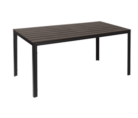 ΤΡΑΠΕΖΙ ΜΕΤΑΛΛΙΚΟ ΜΕ ΣΧΕΔΙΟ ΑΠΟΜΙΜΗΣΗΣ ΞΥΛΟΥ L156xW78xH74cm