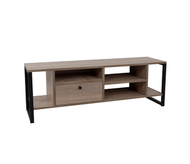 SPACE TV STAND 2ΡΑΦΙΑ 1ΣΥΡΤΑΡΙ SONOMA ΜΑΥΡΟ 120x35x45