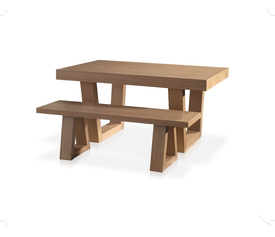 ΤΡΑΠΕΖΑΡΙΑ ΜΕ ΕΠΕΚΤΑΣΗ ΒΤΡ 344 ΔΡΥΣ ΚΑΙ ΣΚΑΜΠΟ 150x90x78+43+43